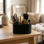 Carti si Birotica - Birotica - Accesorii de birou - Suporturi accesorii birou - Organizator Birou Sculptural cu Bust Clasic, Negru, 17 cm - Infinity.ro