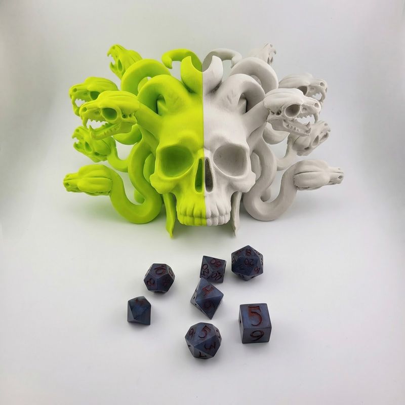 Jucarii, Copii si Bebe - Jucarii si jocuri - Jocuri si puzzle - Jocuri de societate - Turn de Zaruri cu Motiv Mitologic, Verde Neon, 59 cm - Infinity.ro
