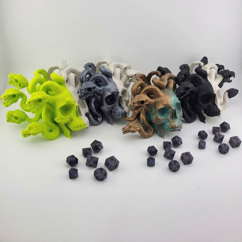 Jucarii, Copii si Bebe - Jucarii si jocuri - Jocuri si puzzle - Jocuri de societate - Turn de Zaruri cu Motiv Mitologic, Verde Neon, 59 cm - Infinity.ro