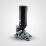Casa si Gradina - Bucatarie si vesela - Accesorii bar - Suporturi bauturi - Suport Sticla de Vin Lup Jucaus, Gri, 17 cm - Infinity.ro