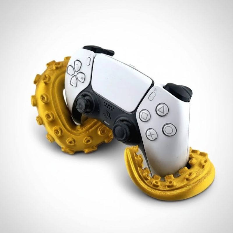 PC, gaming si accesorii - Gaming - Accesorii gaming - Accesorii console gaming - Suport Controller PS5, design octopus, auriu - Infinity.ro