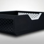 Carti si Birotica - Birotica - Accesorii de birou - Suporturi accesorii birou - Organizator Birou cu Sertare Minimalist, Negru cu Verde, 20 cm - Infinity.ro