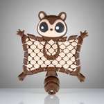 Market - Cadouri - Suveniruri - Breloc Veverita Zburatoare Merle the Flying Squirrel 3D, Model Articulat, Jucarie si Decor Colectionabil - Infinity.ro