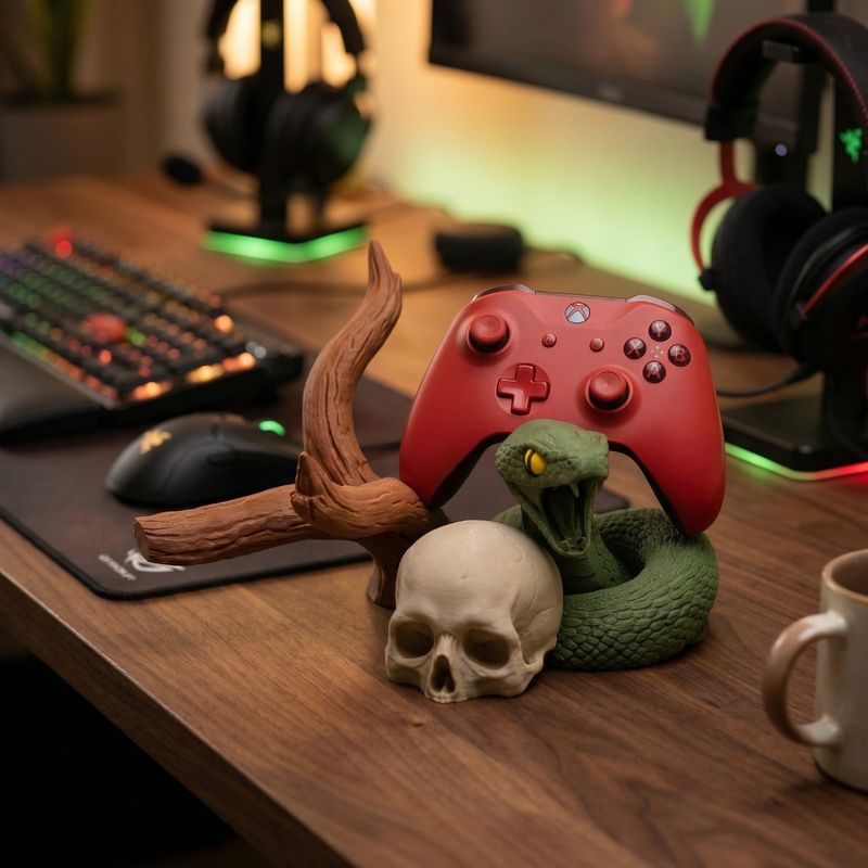 PC, gaming si accesorii - Gaming - Accesorii gaming - Accesorii console gaming - Suport Controller Serpentin, Multicolor, 18 cm - Infinity.ro