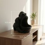 Casa si Gradina - Decoratiuni - Obiecte decorative - Vaze si boluri decorative - Bol Decorativ Sculptural Gorilla, Negru, 18 cm - Infinity.ro