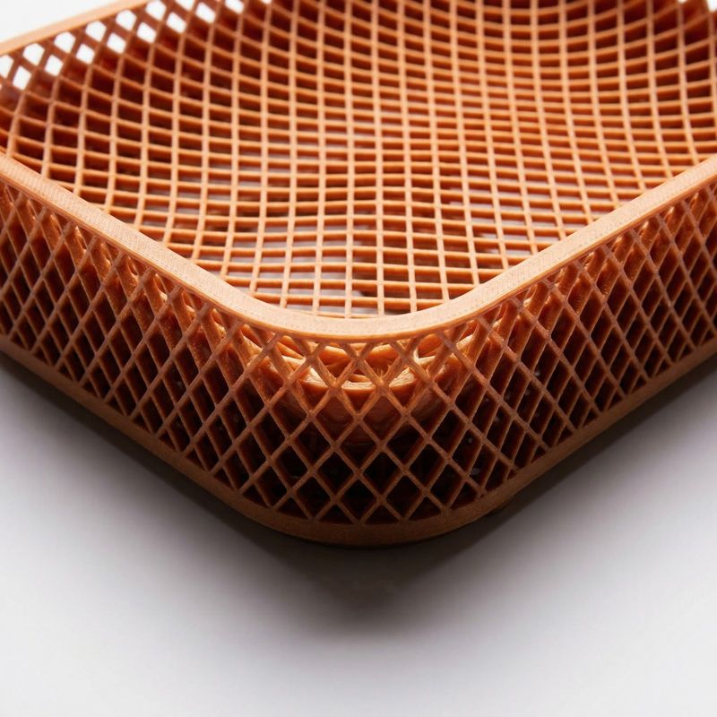 Casa si Gradina - Mobilier - Organizare si depozitare - Cutii depozitare - Tavita Organizatoare Geometrica, Portocaliu, 16 cm - Infinity.ro