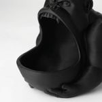 Casa si Gradina - Decoratiuni - Obiecte decorative - Vaze si boluri decorative - Bol Decorativ Sculptural Gorilla, Negru, 18 cm - Infinity.ro