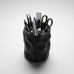 Carti si Birotica - Birotica - Accesorii de birou - Suporturi accesorii birou - Organizator Birou Sculptural, Negru, 16 cm - Infinity.ro
