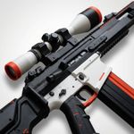 Jucarii, Copii si Bebe - Jucarii si jocuri - Jucarii de rol - Arme de jucarie - Pusca cu Elastice Silueta Tactica, Negru cu Alb, 33 cm - Infinity.ro