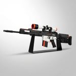 Jucarii, Copii si Bebe - Jucarii si jocuri - Jucarii de rol - Arme de jucarie - Pusca cu Elastice Silueta Tactica, Negru cu Alb, 33 cm - Infinity.ro
