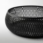 Casa si Gradina - Decoratiuni - Obiecte decorative - Vaze si boluri decorative - Bol Decorativ cu Model Lattice Spiral, Negru, 23 cm - Infinity.ro