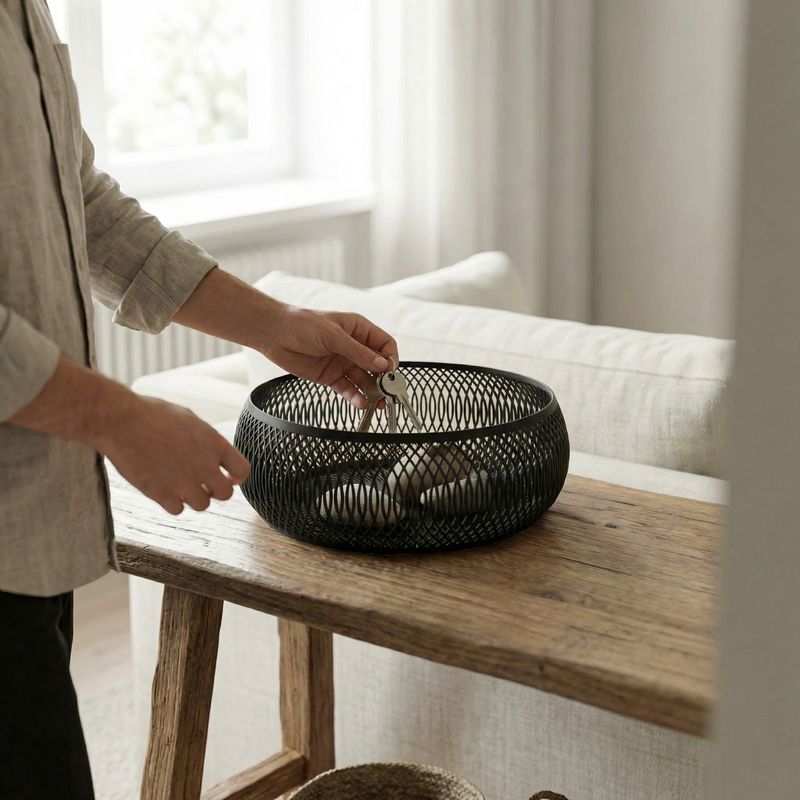 Casa si Gradina - Decoratiuni - Obiecte decorative - Vaze si boluri decorative - Bol Decorativ cu Model Lattice Spiral, Negru, 23 cm - Infinity.ro