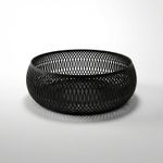 Casa si Gradina - Decoratiuni - Obiecte decorative - Vaze si boluri decorative - Bol Decorativ cu Model Lattice Spiral, Negru, 23 cm - Infinity.ro