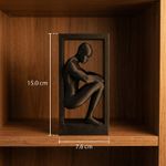 Carti si Birotica - Carti - Accesorii pentru cititori - Suport de Carti Sculptural Silueta Contemplativa, Negru, 15 cm - Infinity.ro