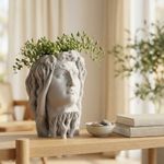 Casa si Gradina - Gradinarit si plante - Plante si ghivece - Ghivece si suporturi - Ghiveci Decorativ Sculptural cu Chip Clasic, Alb, 17 cm - Infinity.ro