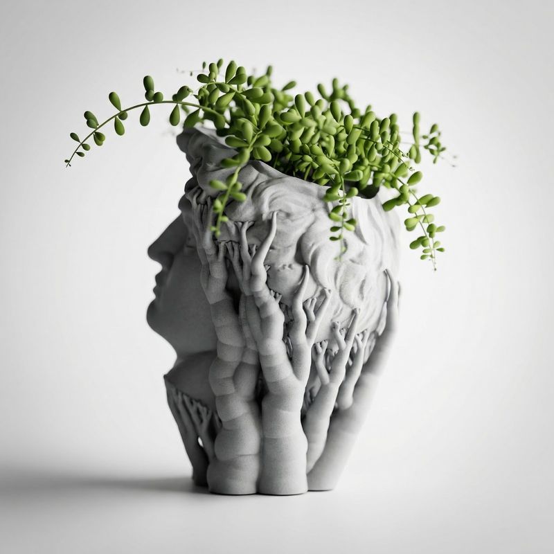 Casa si Gradina - Gradinarit si plante - Plante si ghivece - Ghivece si suporturi - Ghiveci Decorativ Sculptural cu Chip Clasic, Alb, 17 cm - Infinity.ro