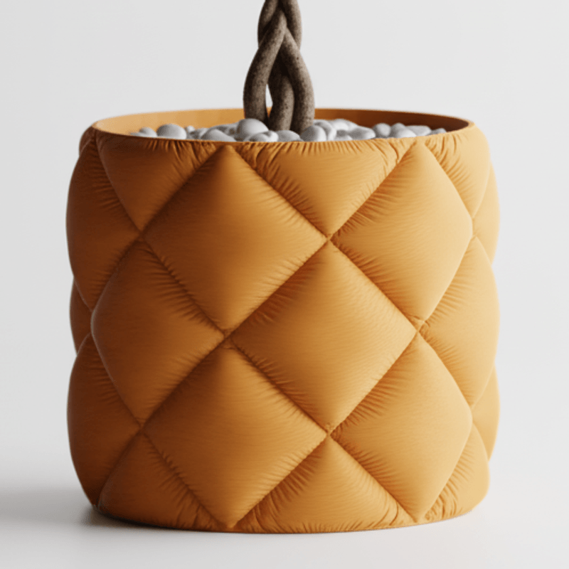 Casa si Gradina - Gradinarit si plante - Plante si ghivece - Ghivece si suporturi - Ghiveci exclusivist cu design tridimensional si aspect premium, culoare Amber Glow, plastic PLA, diametru 11cm, inaltime 12cm - Infinity.ro