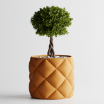 Casa si Gradina - Gradinarit si plante - Plante si ghivece - Ghivece si suporturi - Ghiveci exclusivist cu design tridimensional si aspect premium, culoare Amber Glow, plastic PLA, diametru 11cm, inaltime 12cm - Infinity.ro