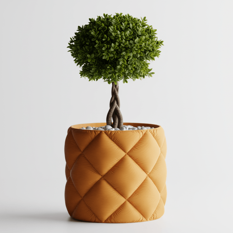Casa si Gradina - Gradinarit si plante - Plante si ghivece - Ghivece si suporturi - Ghiveci exclusivist cu design tridimensional si aspect premium, culoare Amber Glow, plastic PLA, diametru 11cm, inaltime 12cm - Infinity.ro
