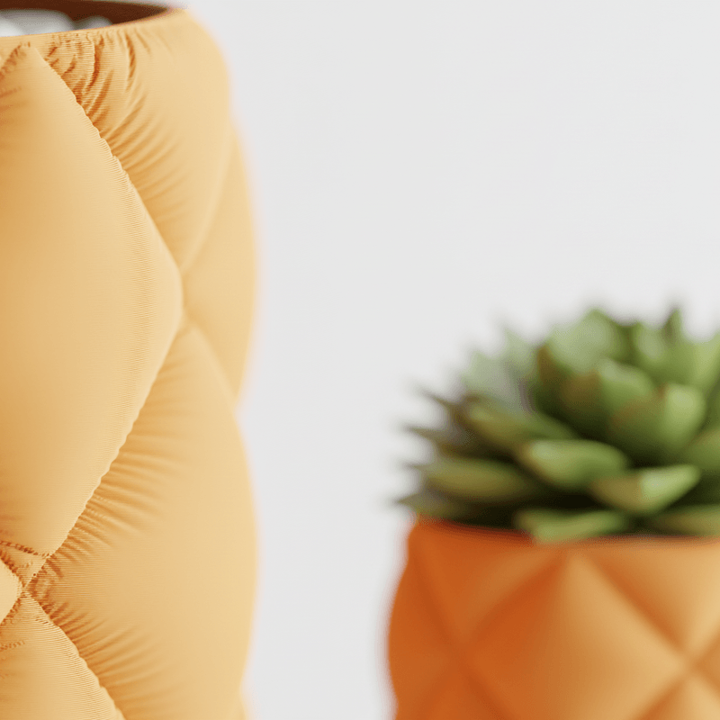 Casa si Gradina - Gradinarit si plante - Plante si ghivece - Ghivece si suporturi - Ghiveci exclusivist cu design tridimensional si aspect premium, culoare Amber Glow, plastic PLA, diametru 11cm, inaltime 12cm - Infinity.ro