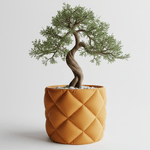 Casa si Gradina - Gradinarit si plante - Plante si ghivece - Ghivece si suporturi - Ghiveci exclusivist cu design tridimensional si aspect premium, culoare Amber Glow, plastic PLA, diametru 11cm, inaltime 12cm - Infinity.ro