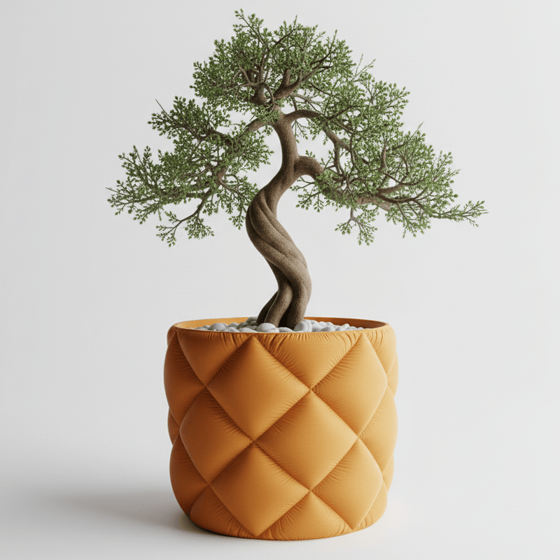 Casa si Gradina - Gradinarit si plante - Plante si ghivece - Ghivece si suporturi - Ghiveci exclusivist cu design tridimensional si aspect premium, culoare Amber Glow, plastic PLA, diametru 11cm, inaltime 12cm - Infinity.ro