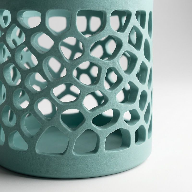 Carti si Birotica - Birotica - Accesorii de birou - Suporturi accesorii birou - Suport Pixuri cu Model Voronoi, Verde Menta, 10 cm - Infinity.ro