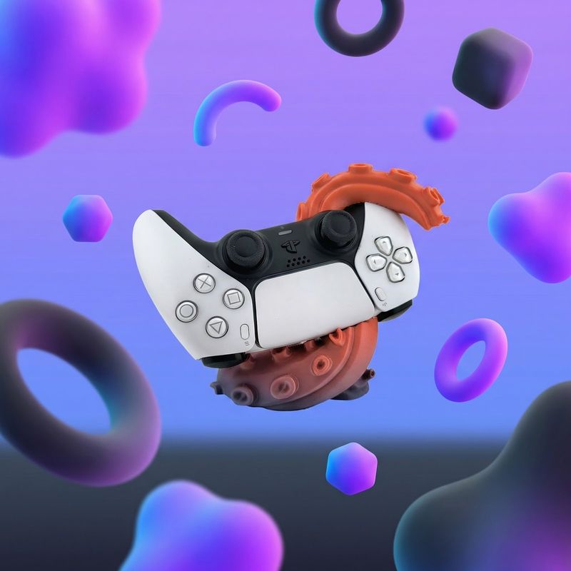 PC, gaming si accesorii - Gaming - Accesorii gaming - Accesorii console gaming - Suport controller tentacular, rosu, 13 cm - Infinity.ro