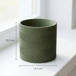Casa si Gradina - Gradinarit si plante - Plante si ghivece - Ghivece si suporturi - Ghiveci decorativ Zigzag, Verde Oliv, 12 cm - Infinity.ro