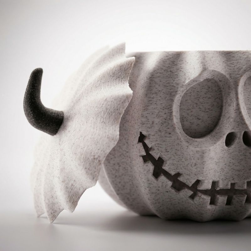 Casa si Gradina - Mobilier - Organizare si depozitare - Cutii depozitare - Cutie depozitare decorativa Halloween, dovleac alb, 3 cm - Infinity.ro