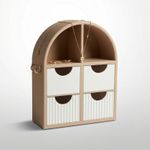 Fashion, accesorii si bijuterii - Femei - Bijuterii femei - Cutii bijuterii - Organizator Bijuterii cu Sertare Armonie, Bej, 16 cm - Infinity.ro