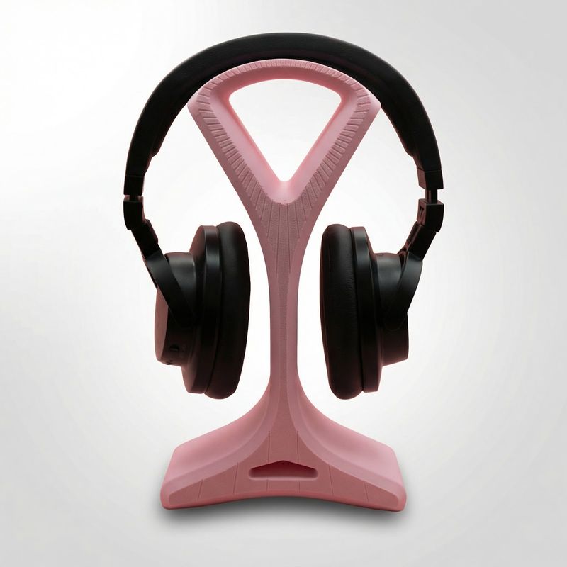 PC, gaming si accesorii - Periferice PC - Periferice Diverse - Suport casti, roz, 25 cm, design modern - Infinity.ro