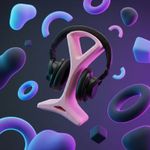 PC, gaming si accesorii - Periferice PC - Periferice Diverse - Suport casti, roz, 25 cm, design modern - Infinity.ro