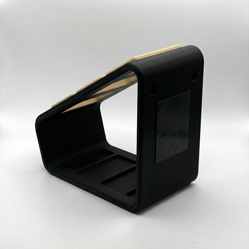 Carti si Birotica - Birotica - Accesorii de birou - Suporturi accesorii birou - Suport pentru telecomenzi, negru, 3 compartimente, 17 cm - Infinity.ro