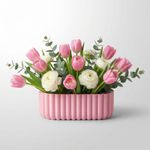 Casa si Gradina - Decoratiuni - Obiecte decorative - Vaze si boluri decorative - Tavita Decorativa Ovala cu Margini Ondulate, Roz, 13 cm - Infinity.ro