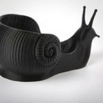 Casa si Gradina - Decoratiuni - Obiecte decorative - Vaze si boluri decorative - Bol Decorativ Sculptural Melc, Negru, 18 cm - Infinity.ro