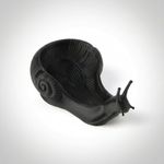 Casa si Gradina - Decoratiuni - Obiecte decorative - Vaze si boluri decorative - Bol Decorativ Sculptural Melc, Negru, 18 cm - Infinity.ro