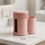 Casa si Gradina - Sanitare - Suporturi si accesorii baie - Accesorii baie - Organizator Baie cu Capac pentru Dischete si Betisoare, Roz, 11 cm - Infinity.ro