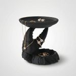 Fashion, accesorii si bijuterii - Femei - Bijuterii femei - Cutii bijuterii - Tavita pentru Bijuterii cu Design Marin, Negru, 14 cm - Infinity.ro
