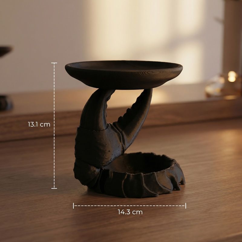 Fashion, accesorii si bijuterii - Femei - Bijuterii femei - Cutii bijuterii - Tavita pentru Bijuterii cu Design Marin, Negru, 14 cm - Infinity.ro