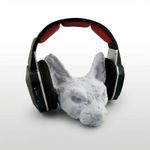 PC, gaming si accesorii - Periferice PC - Periferice Diverse - Suport Casti cu Silueta Felina, Alb, 20 cm - Infinity.ro