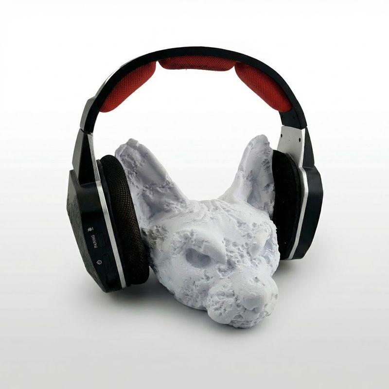 PC, gaming si accesorii - Periferice PC - Periferice Diverse - Suport Casti cu Silueta Felina, Alb, 20 cm - Infinity.ro