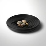 Casa si Gradina - Decoratiuni - Obiecte decorative - Vaze si boluri decorative - Tava decorativa spiralata, 15 cm, neagra, design modern - Infinity.ro