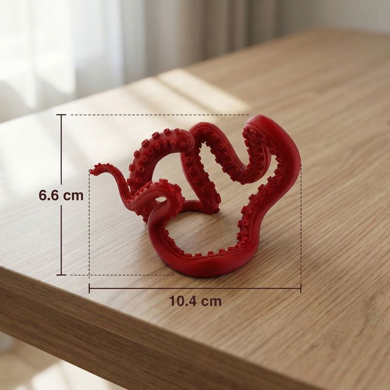 Carti si Birotica - Birotica - Accesorii de birou - Suporturi accesorii birou - Suport Pixuri Sculptural Tentacule, Rosu, 10 cm - Infinity.ro