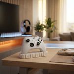 PC, gaming si accesorii - Gaming - Accesorii gaming - Accesorii console gaming - Suport Controller Hexagonal, Alb, 17 cm - Infinity.ro