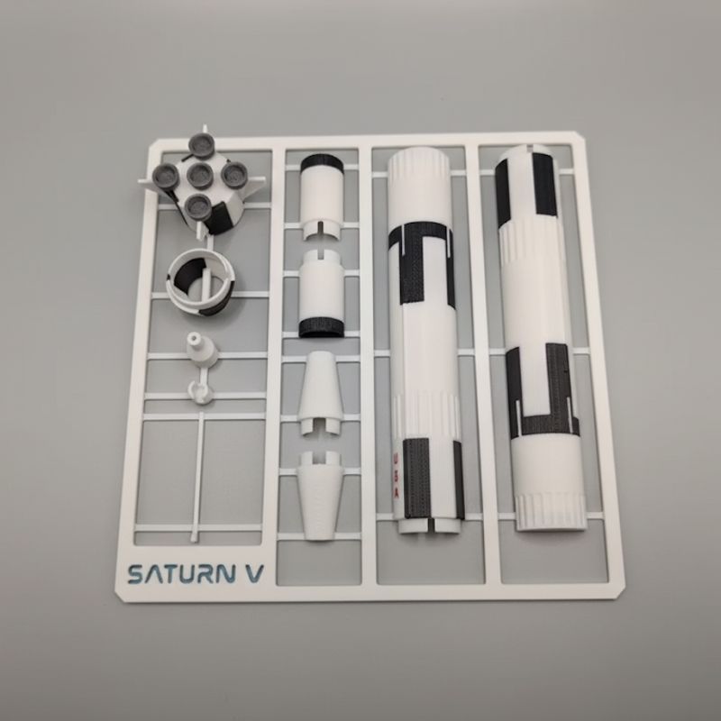 Jucarii, Copii si Bebe - Jucarii si jocuri - Jocuri si puzzle - Puzzle - Puzzle 3D NASA Saturn V, racheta, kit asamblare prin imbinare, 20cm inaltime - Infinity.ro