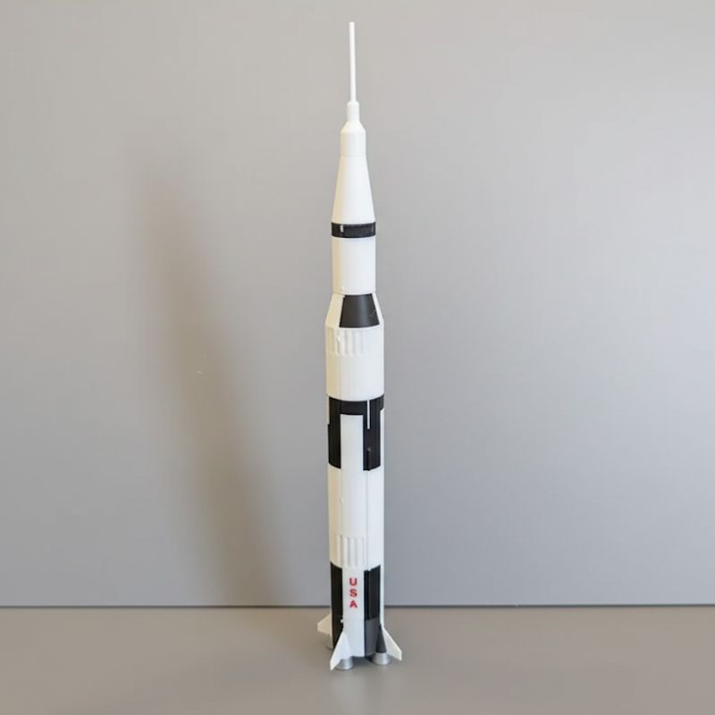 Jucarii, Copii si Bebe - Jucarii si jocuri - Jocuri si puzzle - Puzzle - Puzzle 3D NASA Saturn V, racheta, kit asamblare prin imbinare, 20cm inaltime - Infinity.ro