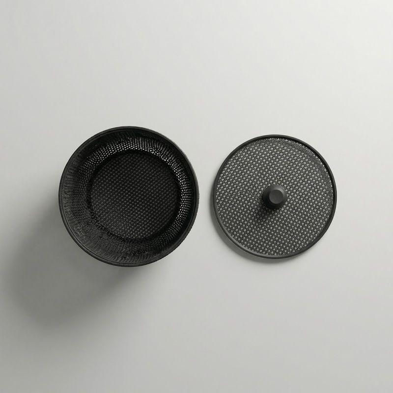 Casa si Gradina - Mobilier - Organizare si depozitare - Cutii depozitare - Cos de depozitare ventilat cu capac, negru, 20 cm - Infinity.ro