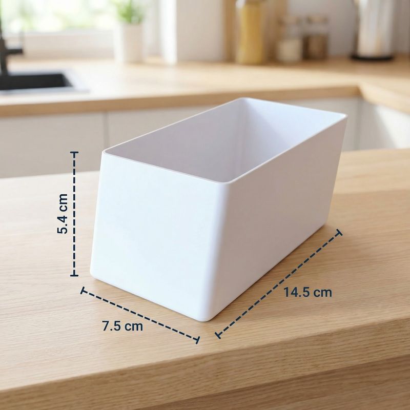 Casa si Gradina - Mobilier - Organizare si depozitare - Cutii depozitare - Organizator pentru Ingrediente de Copt, Alb, 14 cm, 2 Compartimente - Infinity.ro