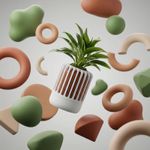 Casa si Gradina - Gradinarit si plante - Plante si ghivece - Ghivece si suporturi - Ghiveci Decorativ cu Nervuri Aerisite, Alb, 12 cm - Infinity.ro